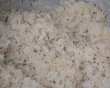A picture of step 2 of Jeera rice with dal fry.
