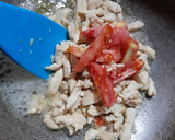A picture of step 4 of Fajita spaghetti!🍝.
