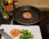 A picture of step 1 of 1st go homemade burger.