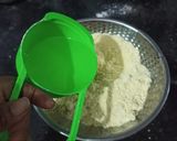 A picture of step 4 of Ratalu Puri (Purple Yam Puri).