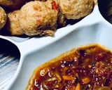 A picture of step 6 of Yam balls.