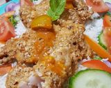 A picture of step 3 of Oat coated fish.