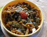 A picture of step 11 of Palak ganthiya nu shak.
