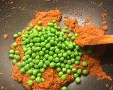 A picture of step 5 of Mushroom Matar.