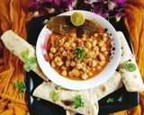 A picture of step 5 of Chickpea curry (chana masala curry).