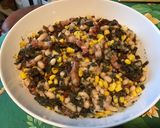 Une image de l'étape 14 de Salade aux deux haricots,maïs,lard fumé et tomates séchées.