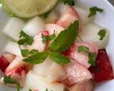 Une image de l'étape 3 de Salade de melon et nectarine à la menthe.