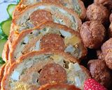 Fasírt rolád füstölt kolbász és gombás töltelékkel recept fázis 4 fotója