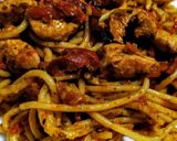 Foto del paso 4 de la receta ESPAGUETTIS🍝Con Tomate🍅 Seco al orégano y Pesto...!