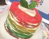 Foto langkah ke 5 dari resep Rainbow Crepes Cake🌈.