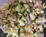 A picture of step 2 of Russian Salad.