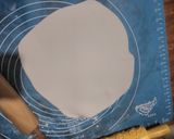 A picture of step 9 of Fondant lemon cake#fondant challenge.