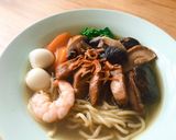 Hình bước làm 12 của món Mì Tàu Thập Cẩm Gà Ngũ Vị