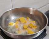 A picture of step 4 of Kathiyavadi Dhokli nu Shak (no onion-garlic).