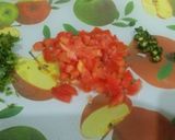 A picture of step 2 of Leftover chana chaat😋.
