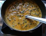 A picture of step 5 of Bhindi garlic kadhi.