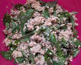 Foto langkah ke 7 dari resep 050. Botok Tahu Udang Kemangi.