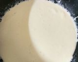 A picture of step 1 of Kesar Malai milk cake.