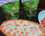 Foto langkah ke 4 dari resep Papaya Pudding with Creamy Matcha.