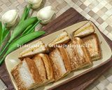 Gambar langkah 3 resipi Roti Bakar Pandan Butter.