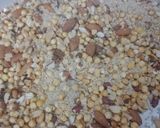 A picture of step 5 of Gur or dry fruit chiki.