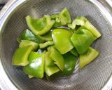 A picture of step 1 of PANEER CAPSICUM in HOT GARLIC SAUCE.