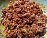 Gambar langkah 3 resipi Burger Kebab Daging.