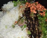 A picture of step 4 of Minced meat fried rice.
