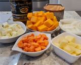 Foto del paso 1 de la receta: Puré de calabacín, calabaza y zanahorias