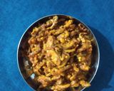 A picture of step 7 of Kantola besan sabji.