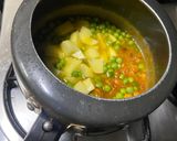 A picture of step 3 of Mangodi with rice.