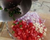 A picture of step 2 of Mexican Salsa with nachos.