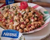 A picture of step 4 of Aloo Chana chaat.