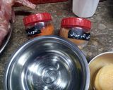 A picture of step 1 of Spicy Chicken chargha.