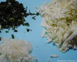 A picture of step 2 of Cabbage rice (kalam polow Shirazi).
