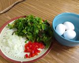 கீரை ஆம்லேட் ரெசிபி ஸ்டேப் 1 புகைப்படம்