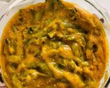 A picture of step 2 of Guvar curd sabji.