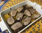 A picture of step 10 of Oven-Roasted Pork Tenderloin with Pink Garlic, Red Onion, and Rosemary.
