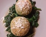 Foto del passaggio 5 della ricetta Polpette al forno ricotta e spinaci, con ricotta dura