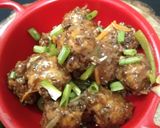 A picture of step 5 of Dry Veg.Manchurian.