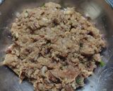 A picture of step 2 of Chicken kadam phool/ kadamba dumplings.