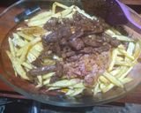 Foto del paso 5 de la receta: Picanha en cerveza, torre de papas, jamón y gratinadas a caballo