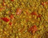 A picture of step 5 of Whole moong curry (no onion no garlic).