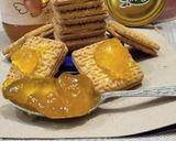 A picture of step 2 of Creamy Biscuits jam bites.