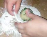 A picture of step 4 of Alu wala naan(potato stuffed bread).