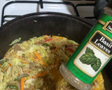 A picture of step 4 of Beef and cabbage sauce (my version).