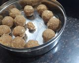 A picture of step 6 of Churma ladoo (non-fried).