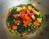 पालक आलू मटर की सब्जी (Palak aloo matar ki sabzi recipe in hindi) रेसिपी चरण 3 फोटो