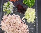 A picture of step 1 of Chicken and vegetables sandwiches mouth watering.
