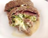 Foto del passaggio 9 della ricetta Polpettone con funghi, broccoli e mortadella